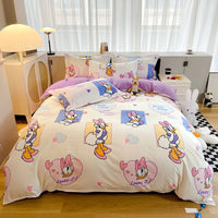 Disneys Cartoon Bed Sheets Set Stichs Mickeys Bedding Set Toys Story Duvet Cover Pillowcase Donalds Bed Sets Queen King Size 11