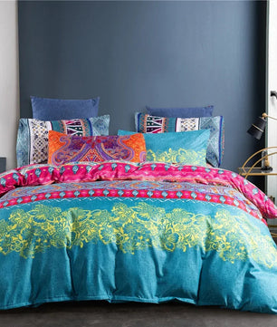 Bohemian Style Bedding set Mandala Floral Printed Duvet Cover Pillowcase Germany Single Double Queen Super King Size 3pcs Sets Lusy Store