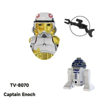 Star Wars Mandalorian Mini Robot Figure Toy - Han Solo, C-3PO, Leia, Darth Vader, Boba Fett Blocks TV8070