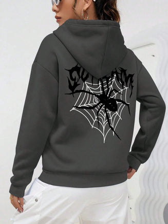 Scream Spiders & Cobwebs Women Hoodies Harajuku Oversize Hoody Fashion Loose Clothing Comfortable