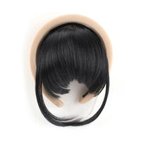 Front Hair Bangs Hair Synthetic Extensions With Magic Paste hair Bands Bangs Wigs Synthetic Wigs Headband for Halloween 1B 6inches CHINA