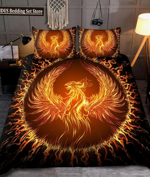 Dragon And Phoenix Duvet Cover Set Full Queen Size, Fantasy World Monster Gothic Bedding Sets Bohemian Mandala Comforter Cover Lusy Store