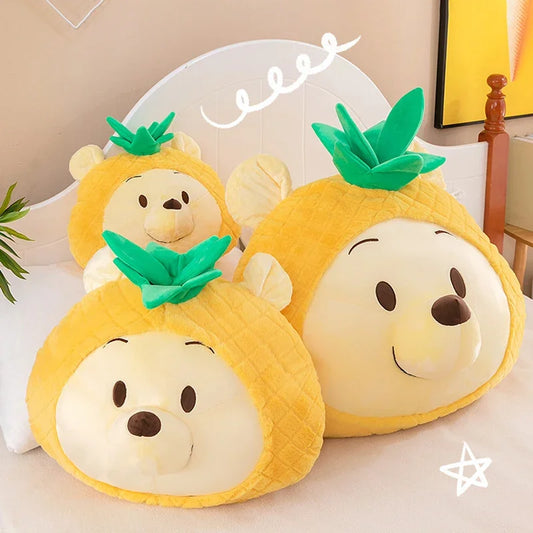 Lusy Store LLC Winnie The Pooh Plush Toys Kawaii Anime Plushie Pineapple Pooh Doll Stuffed Pillows Gift Plush