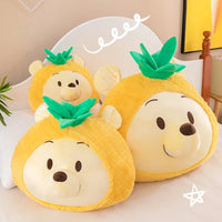 Lusy Store LLC Winnie The Pooh Plush Toys Kawaii Anime Plushie Pineapple Pooh Doll Stuffed Pillows Gift Plush