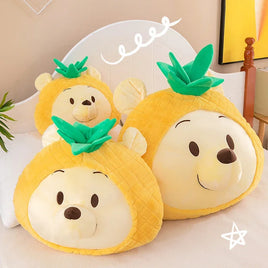 Lusy Store LLC Winnie The Pooh Plush Toys Kawaii Anime Plushie Pineapple Pooh Doll Stuffed Pillows Gift Plush