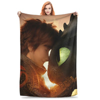 How to Train Your D-ragon Blankets Flannel Novelty Breathable Throw Blanket for Bedspread Spring Autumn 16