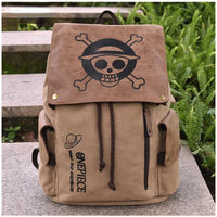 Lusy Store LLC The New One Piece Naruto Anime Peripheral Backpack Shoulder Bag Primary and Secondary School Students Canvas School Bag Gifts 