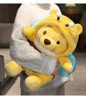 Lusy Store LLC 50cm Bee Winnie The Pooh Plush Toys Pillow Kawaii Anime Bear Stuffed Doll Toys For Gifts Plush
