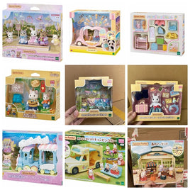 Lusy Store LLC Sylvanian Families Anime Girl Figures Baby Series Figure Furniture Set Pvc Statue Model Doll Collection Model