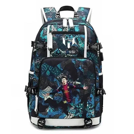 Messi C Ronaldo football bag star around high school students male and female large capacity backpack can be customized
