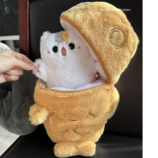 Lusy Store LLC Taiyaki Cat Plush Toy &ndash; Soft Stuffed Animal Pillow &ndash; 38cm/75cm Plush