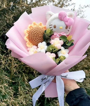 Lusy Store LLC Graduation Bouquet Hello Kitty Kuromi Plush Doll Toy Woman Valentine's Day Gift Bouquet