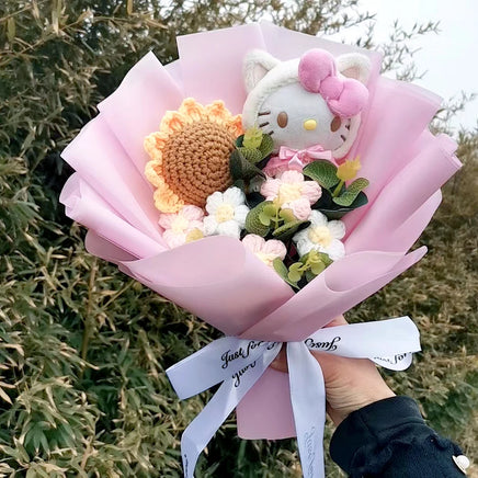 Graduation Bouquet Hello Kitty Kuromi Plush Doll Toy Woman Valentine's Day Gift