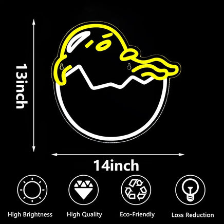 Lusy Store LLC Gudetama Neon Light Anime Wall Decor for Bedroom Livingroom Kids Room Kawaii Gifts Neon Sign