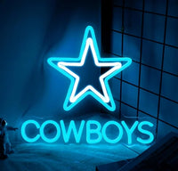 Lusy Store LLC Cowboy Neon Sign USB Powered Dallas LED Party Bar Candy Shop Art Decoration Game Room Neon Sign