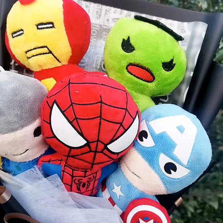 Lusy Store LLC The Avengers Plush Bouquets Super Hero Spider-Man Iron Man Superman Captain America Plush Gifts Bouquet