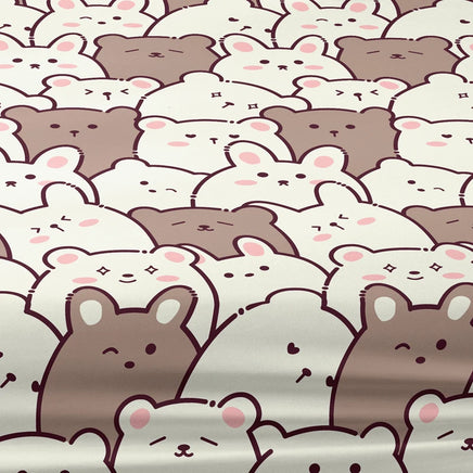 Lusy Store 1 Piece of M-bear Pattern Frosted Bedsheet, Bedroom Printed Bedspread, Bedding (Excluding Pillowcases) 