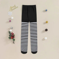 Pudcoco Halloween Striped Tights Leggings Cosplay Costume Christmas Stockings for Girls Halloween Party Favors