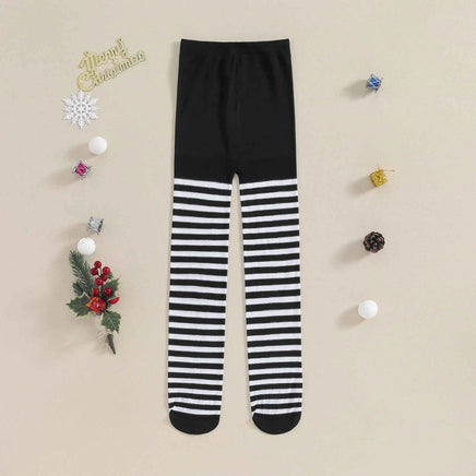 Pudcoco Halloween Striped Tights Leggings Cosplay Costume Christmas Stockings for Girls Halloween Party Favors