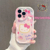Kuromi Hello Kitty Bracket Bracelet Phone Case For iPhone 16 15 Pro Max 14 11 12 13 Mini XR 8 7 Plus X XS SE Sanrio Cute Cartoon P6