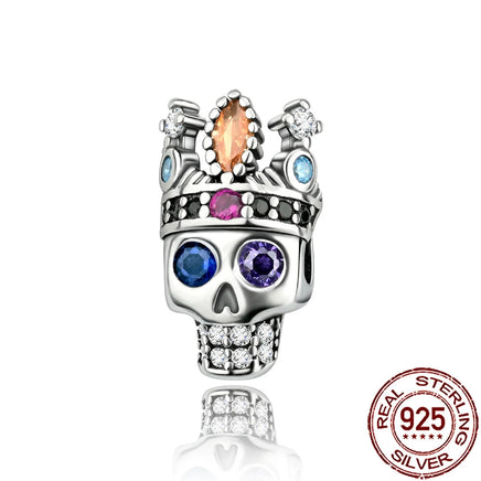 Gothic 2025 Charms 925 Sterling Silver Halloween Nightmare Skull Skeleton Beads Fit Snake Chain Bracelet Necklace DIY Jewelry OMT785
