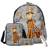 Trendy Popular Funny sundrop fnaf 3D Print 3pcs/Set pupil School Bags Laptop Daypack Backpack Inclined shoulder bag Pencil Case Lusy Store