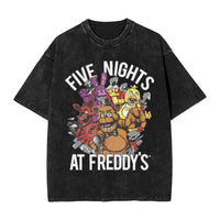 Men Y2K Basic Cotton T-Shirts Summer Bonnie Funny FNAF At Freddys Round Neck Fashion Tee Shirt Custom DIY Oversize Tops 6