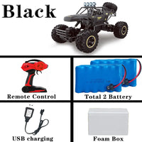 RC Car With Led Lights 2.4G Radio Remote Control Cars Buggy Off-Road Control Trucks Boys Toys for Children 9268 Black-2B