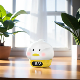 Digital Alarm Clock Children Wake Up Lamp Night Light Rechargeable Alarm Clock Lamp for Bedroom Room Decor