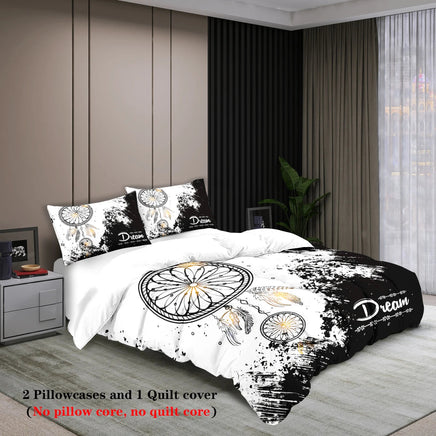 Black and White Dream Catcher Bedding Set 3-Piece - Lusy Store