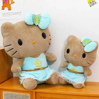 Sanrio Hawaii Vacation Hello Kitty Plush Toys Kawaii Princess KT Cat Stuffed Doll Comfortable Room Decoration Birthday Gift