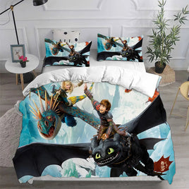 How to Train Your Dragon Bedding Sets Comforter Quilt Bed Cover Duvet Cover Pillow Case 2-3 Pieces Sets Kids Adult Size Lusy Store