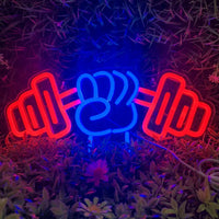 Fitness Neon Sign Dumbbell LED Light Gym Art Wall Decoration