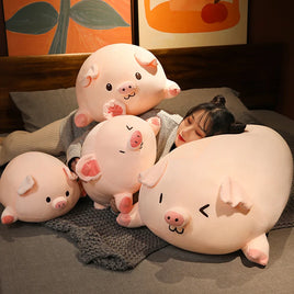 Lusy Store LLC Fat Pink Pig Plush Toy Lovely Soft Animal Pillow Big Stuffed For Boys Girls Plush