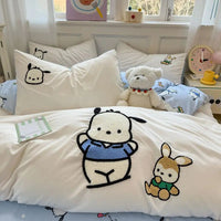 Sanrio Hello Kitty cartoon cute anime character cotton bed sheet duvet cover four-piece kawaii student dormitory three-piece set Sanrio-7