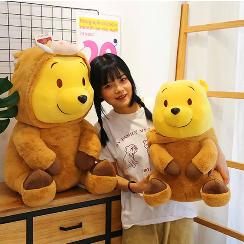 Lusy Store LLC Winnie The Pooh Stuffed Plush Toys Kawaii Bear Cosplay Squirrel Plushies Gifts for Children Stuffed Animal