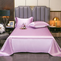 High End Satin Sheets, Soft And Comfortable Solid Color Sheets, Luxurious Single And Twin Bed Sheets dan ya zi
