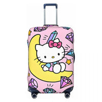 Hello Kitty Leopard Suitcase Cover Cruise Trip Protection Vacation Strectch Luggage Supplies 3