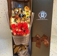 Lovely Plastic Anime Action Figure Bouquet Gift Box Valentine Birthday Graduation Christmas Gifts no box 4