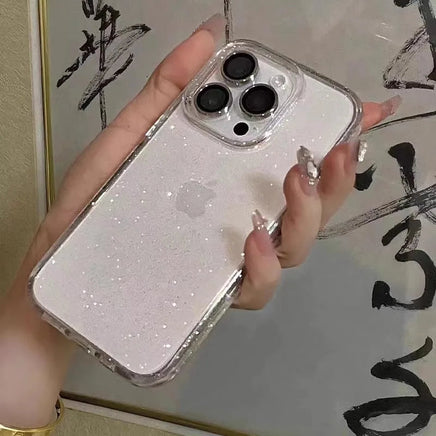 Luxury Clear Glitter Case For iPhone 16 15 14 13 12 11 Pro Max X XS Max XR 7 8 Plus Soft Transparent Silicone Cover Lusy Store
