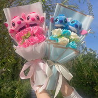 Lusy Store LLC Stitch Plush Doll Toy Stuffed Animals Bouquet Gifts Bouquet