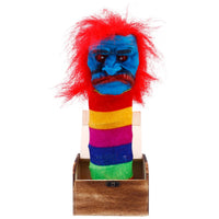 1Pc Halloween Prank Scare Box Halloween Wooden Scary Witch Funny Toy with Horror Sound and Light Random Facial Body