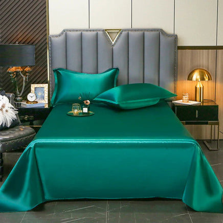 High End Satin Sheets, Soft And Comfortable Solid Color Sheets, Luxurious Single And Twin Bed Sheets mo lv