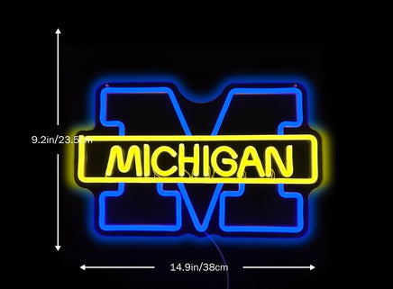Lusy Store LLC Michigan Neon Signs LED Wall Decor for Man Bar Decor Club Bistro Neon Sign
