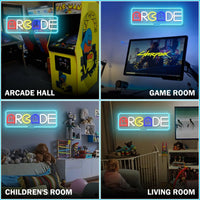 Lusy Store LLC Arcade Neon Signs for Wall Decor USB LED Light Sign Bedroom Kid Room Neon Light Gift Neon Sign