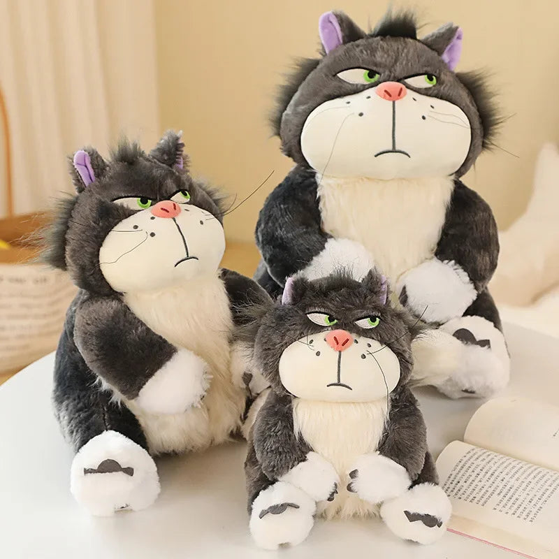 Lusy Store LLC Cinderella Lucifer Cat Plush Toys Soft Anime Cartoon Princess Stuffed Animals Gifts Plush