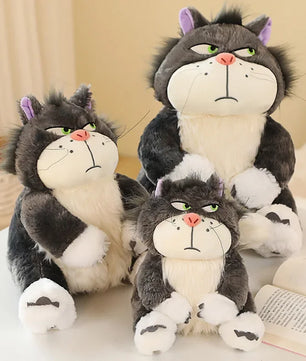 Lusy Store LLC Cinderella Lucifer Cat Plush Toys Soft Anime Cartoon Princess Stuffed Animals Gifts Plush
