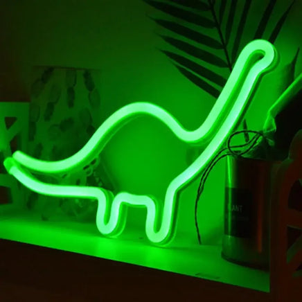 Lusy Store LLC Dinosaur Neon Light Decoration Pendant LED Neon Sign Lamp Festival Atmosphere Bedroom Party Home Decor Neon Sign