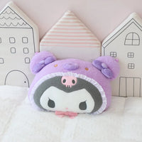 Lusy Store Cute Kuormi My Melody Headrest Anime Cushion Car Seat Game Chair Stuffed Japanese Style Pillow Sofa Bed Plushies Birthday Gifts 