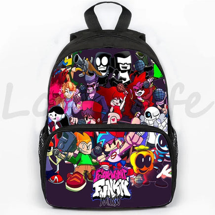 Fnf Game Friday Night Funkin Backpack for Boys Girls 3D Anime School Backpacks Children Bookbag 16 Inch Travel 25
